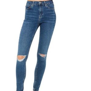 Top shop Leigh skinny medium blue jeans